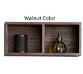 Solid white oak wall-mounted lattice bookshelf multi-grid storage rack in wood or walnut colour