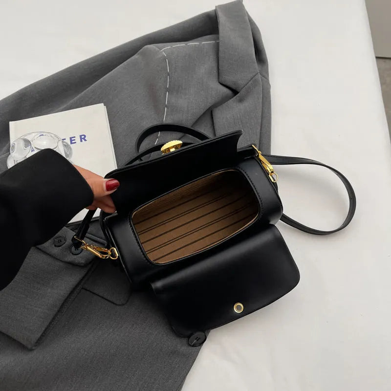 Women's personalised shoulder messenger bag in PU material with letter detailing
