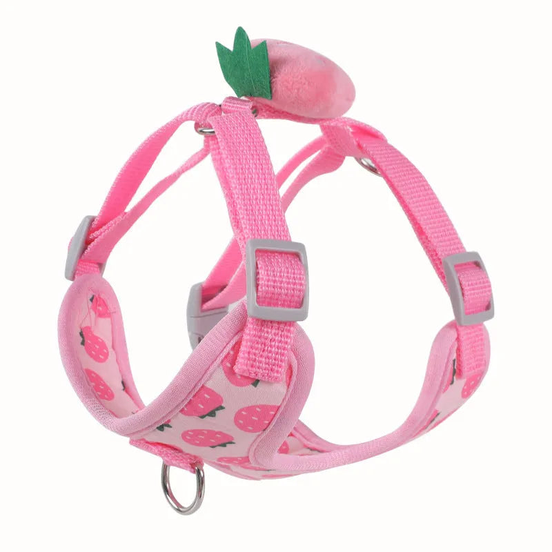Reflective chest strap vest harness for small dogs in avocado colour with hands-free leash attachment
