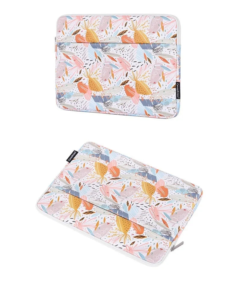 White waterproof laptop inner bag made from PU leather for 11 to 15 inch computers