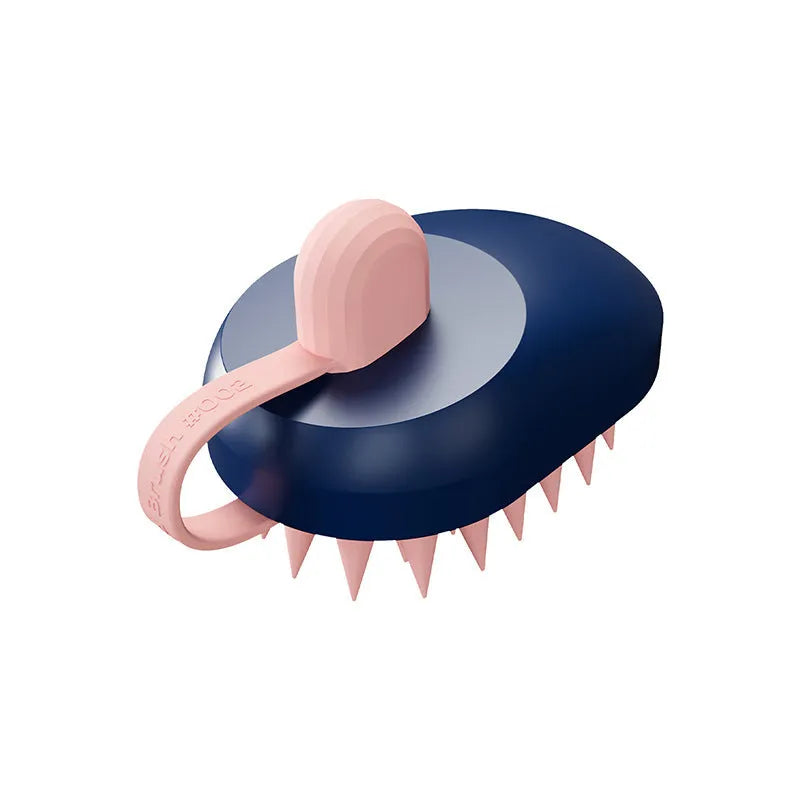 Silicone pet grooming brush for dogs with dual hair removal and bath massage functions in four colour options