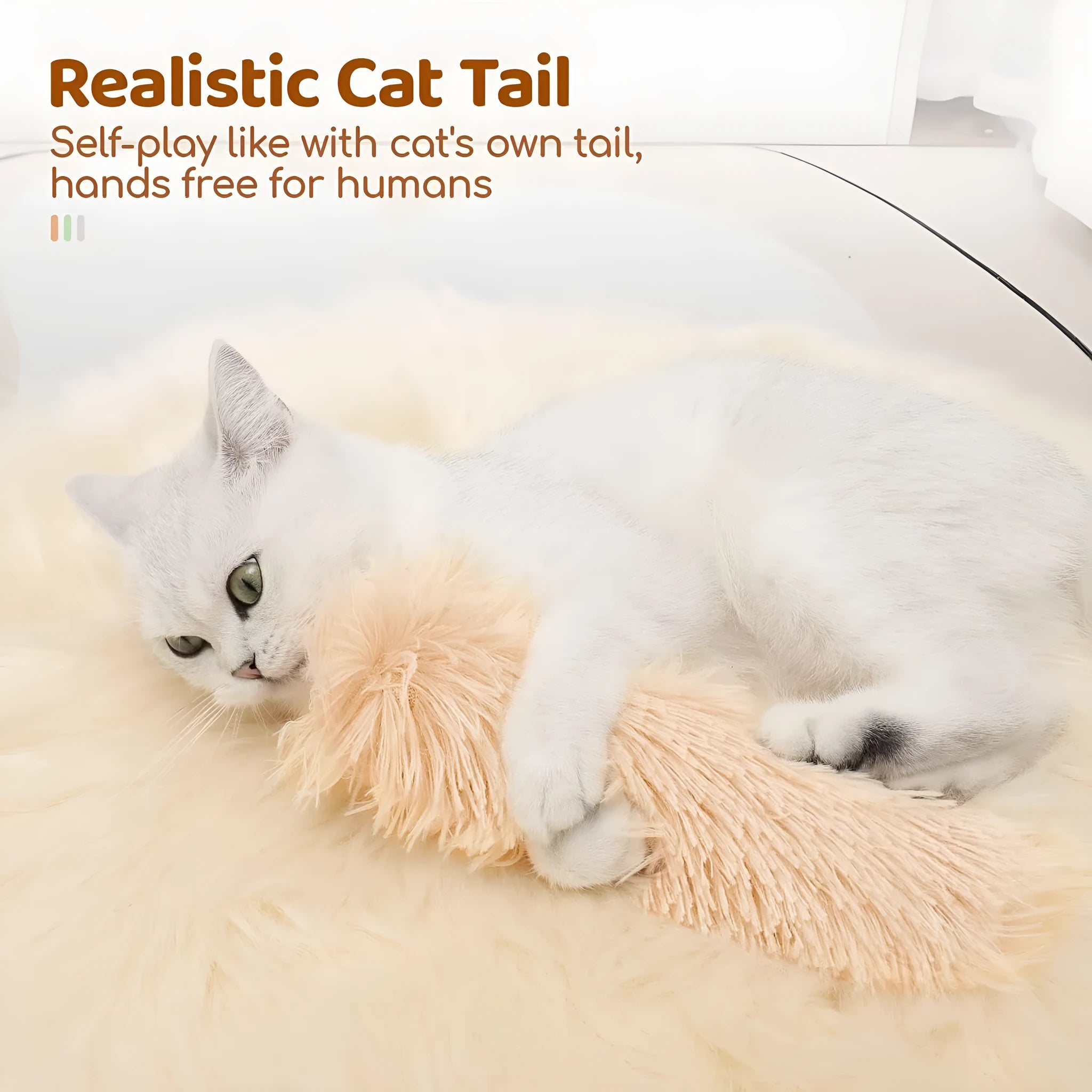 Blue plush cat toy pillow measuring 27 by 10 centimetres