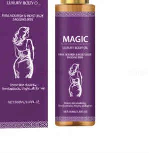 100ml bottle of body treatment oil containing jojoba, camellia and sweet almond oils