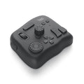 TourBox NEO auxiliary keyboard for video editing, showing dials and buttons on a black PC+ABS body.