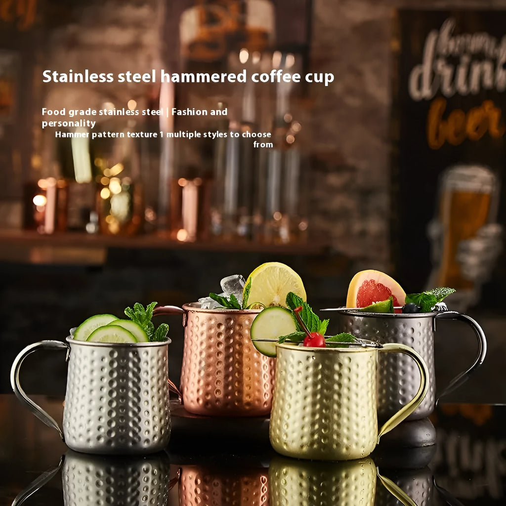 Stainless steel Moscow mule cup with copper plating in choice of colours and capacities