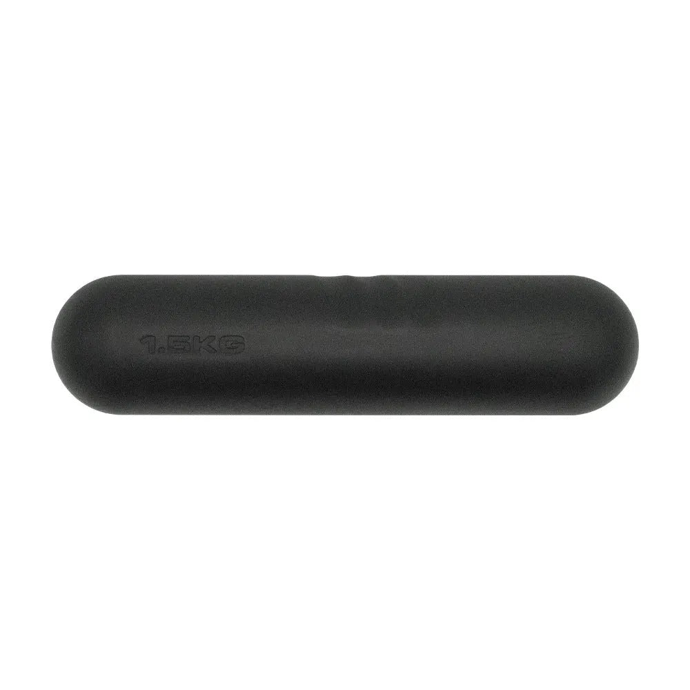 Silicone-edged hand-drawn dumbbell stick in various colours and weights for fitness training.