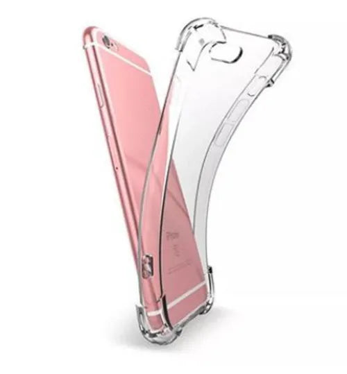 Transparent TPU back cover case for iPhone showing phone's original design
