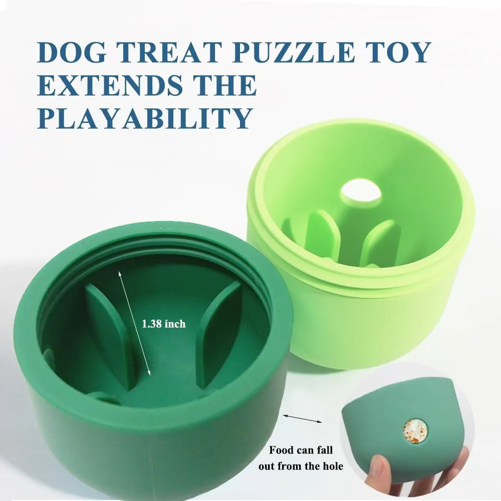 Food grade silicone dog treat puzzle toy for small medium dogs in four colour combinations
