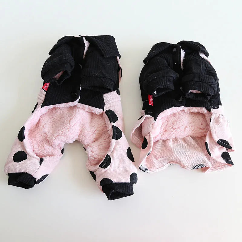 Petstyle lapel shoulder strap couple dog clothes in cloth fabric with XS to XL sizing options