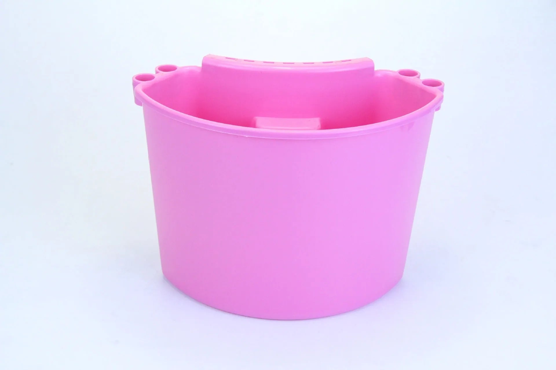 PP plastic car washing bucket with detergent holder in black, red, blue and pink colour options