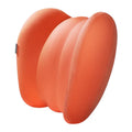 Grey and orange memory foam head restraint and lumbar pillow set for suspension bin car comfort