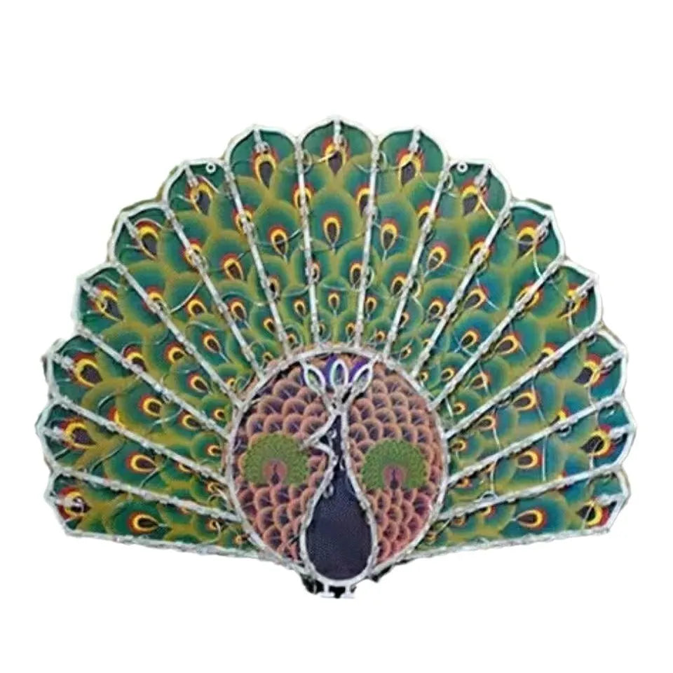 Christmas festival decorative string lights with peacock, heart, sunflower and star-shaped lamps for outdoor holiday decoration