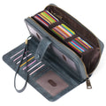 Women's expanding card holder wallet with RFID protection in multiple colour options showing interior compartments