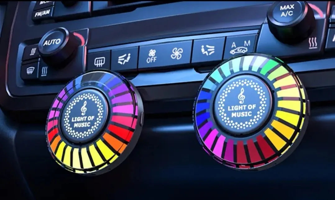 3D pickup RGB voice-controlled car air outlet aromatherapy light mounted on vehicle vent