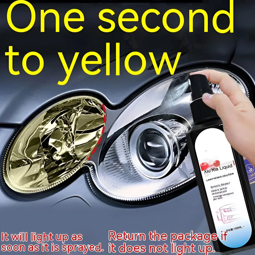 100 ml bottle of car headlight renovation and repair liquid for cloudy plastic lenses.
