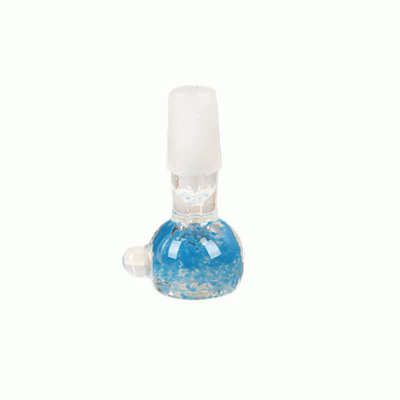 7cm trumpet-shaped glass tobacco pipe in transparent red, green, blue, or yellow colours