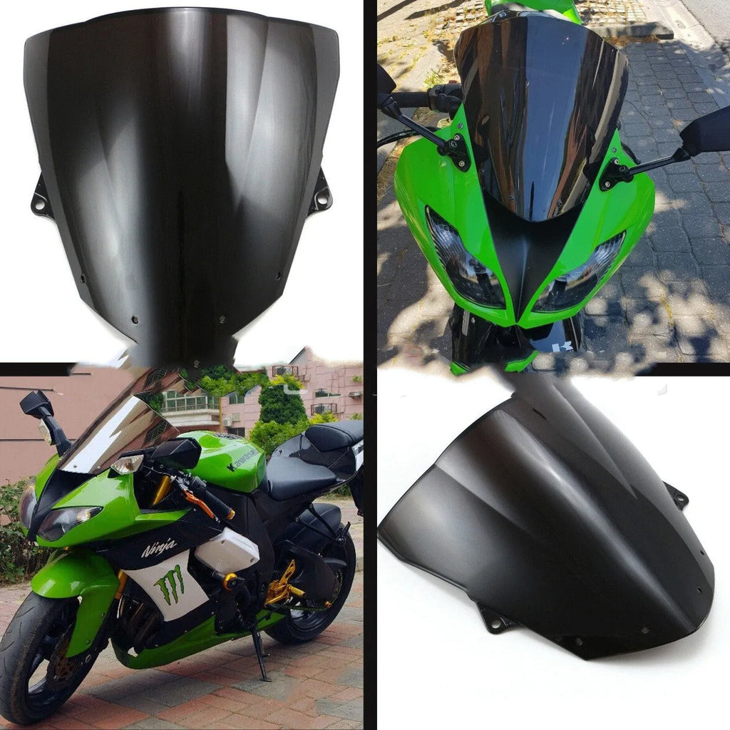 Blue and brown tint motorcycle windscreen for Kawasaki ZX-6R and ZX-10R sportbikes
