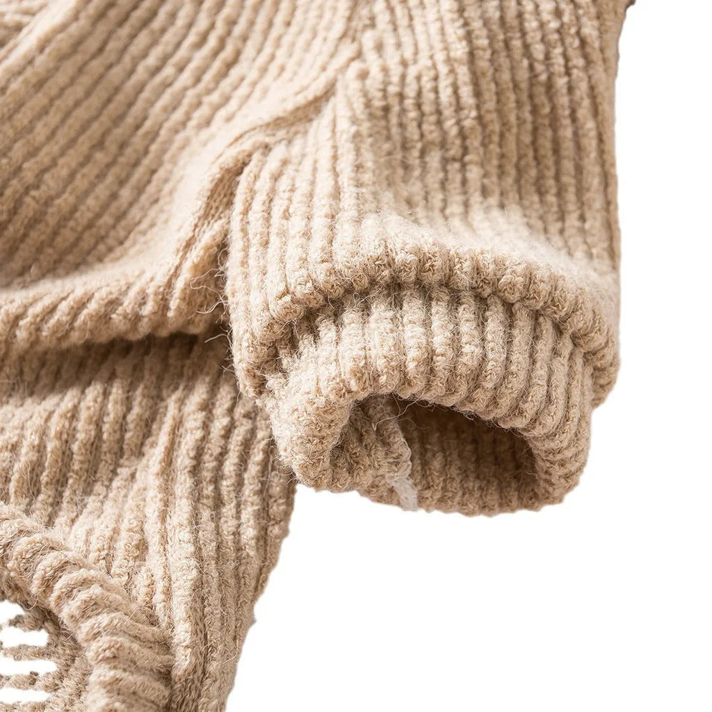 Brown casual cloth dog sweater pullover for small breeds in five sizes
