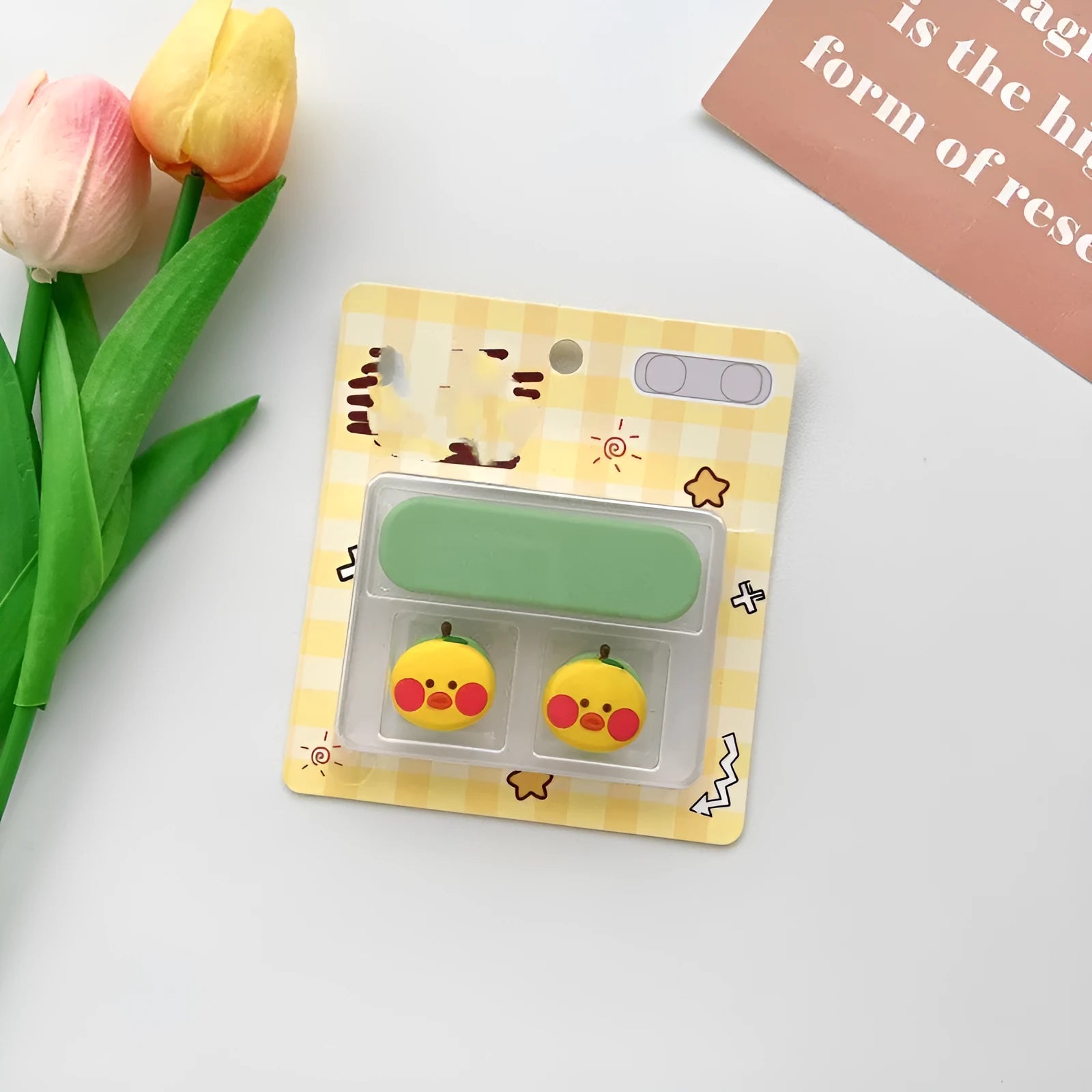 Plastic cartoon-design magnetic data cable fixer for desktop organisation in assorted colours