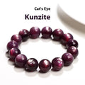 Purple lepidolite crystal bracelet with round polished beads in multiple size options