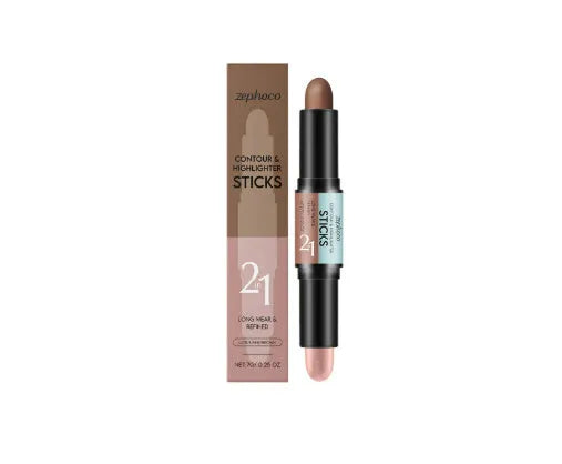 A 2-in-1 makeup highlighter and repair pen shown in one of three natural colour options.