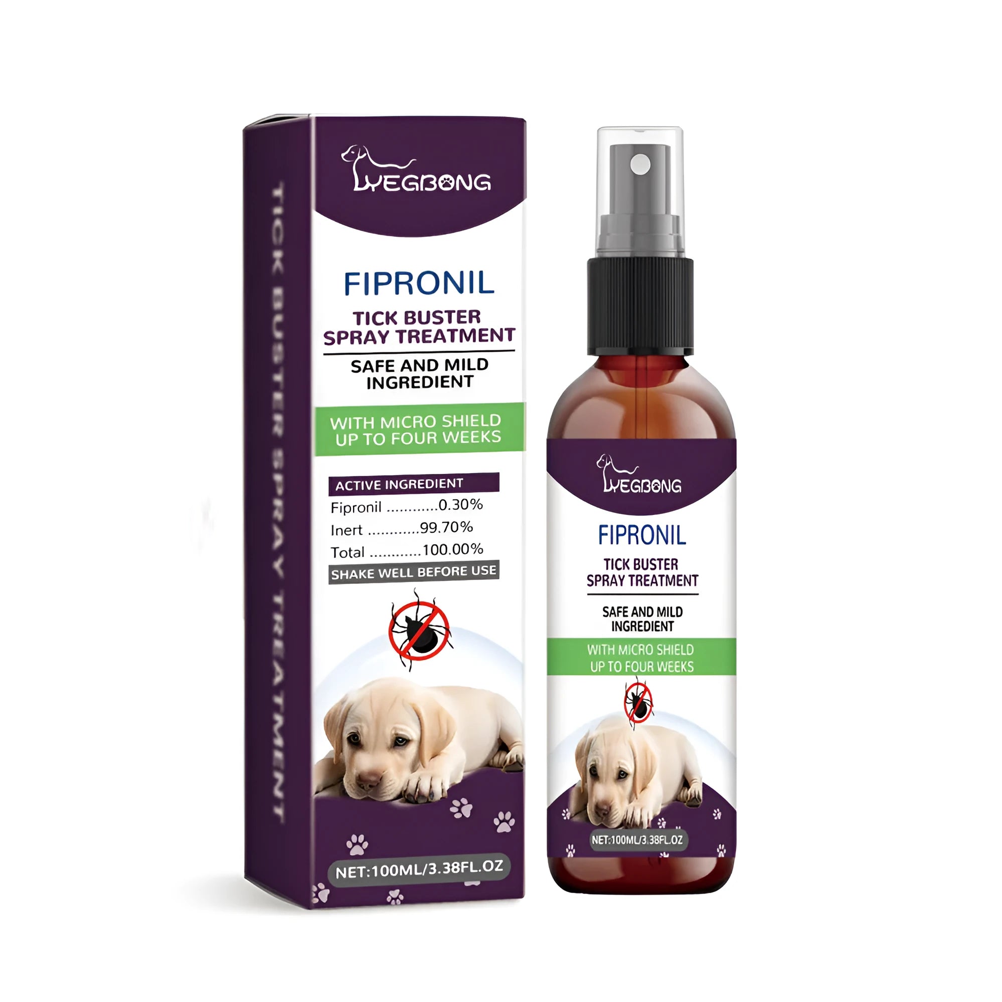100ml pet bug spray bottle with botanical extracts for dogs and cats