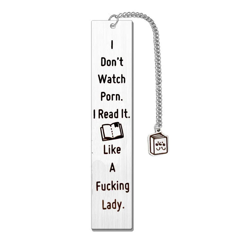 Stainless steel metal bookmark with tassel in one of five ML152 series colours, shown with gift box.