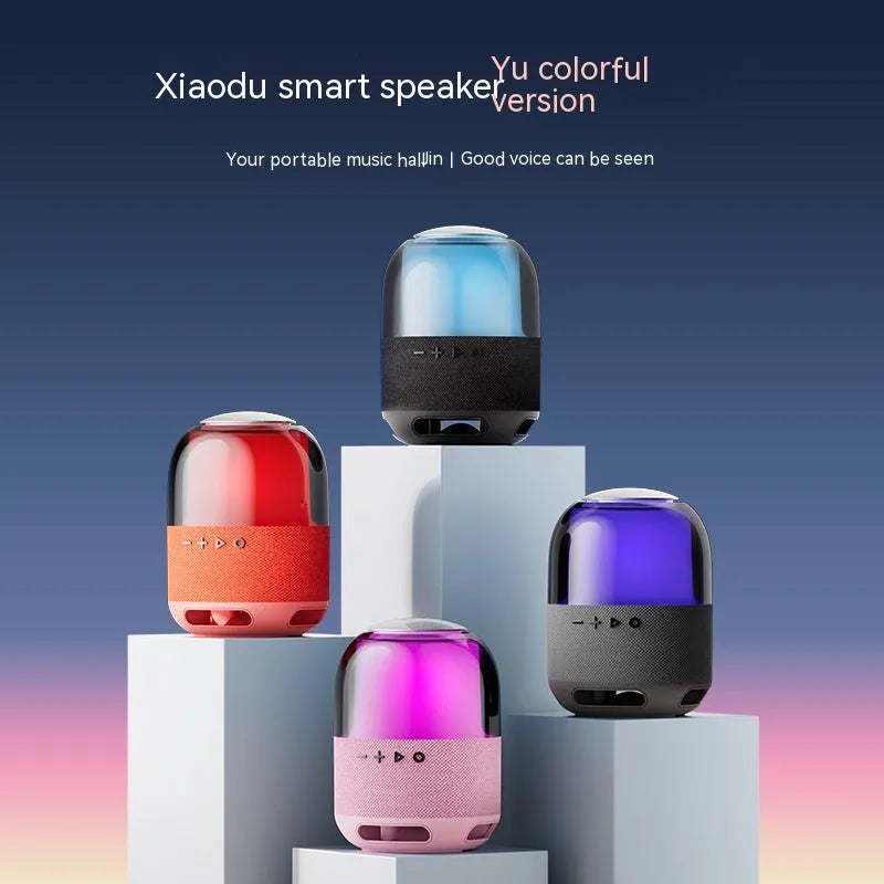 Portable Bluetooth speaker with memory card slot and built-in 2000 mAh battery in colourful version colours