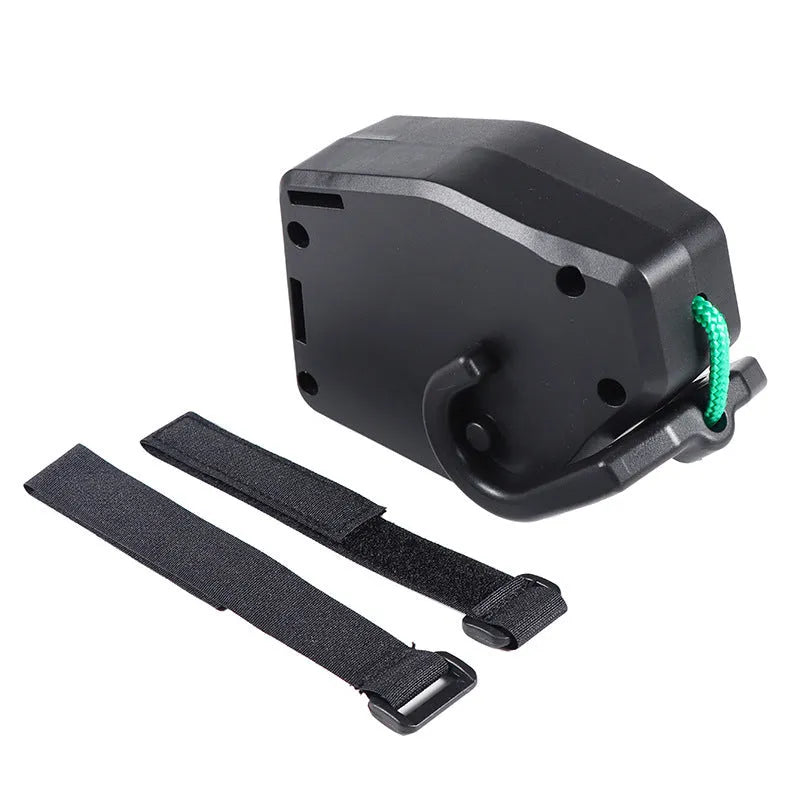 Black plastic bicycle trailer connection rope with standard end fittings