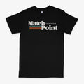 Black men's casual T-shirt with 3D digital printed pattern, short sleeves and round neck