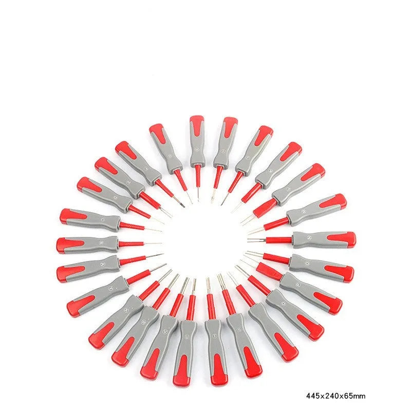 25-piece car terminal removal tool set with coloured extractor needles in 445mm storage case