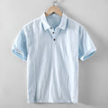 Men's cotton linen casual shirt in loose fit available in multiple solid colours