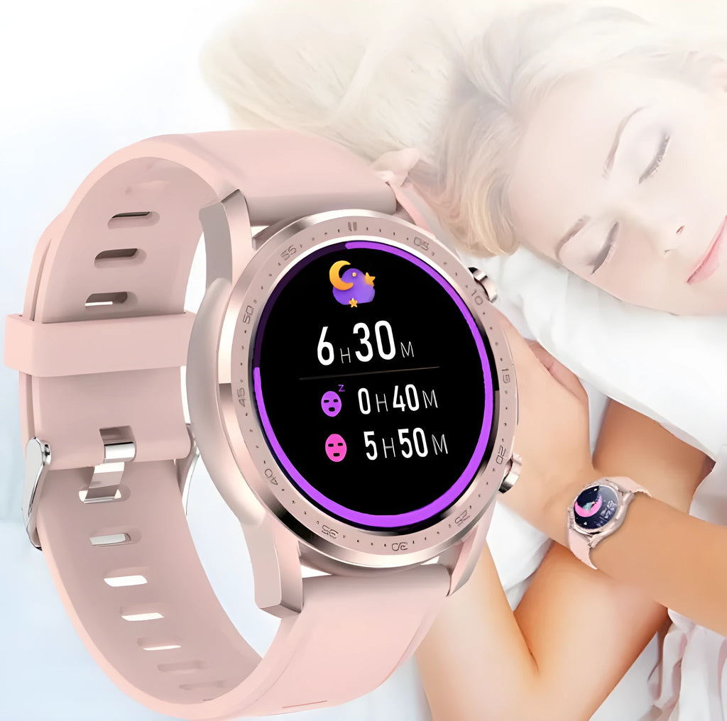 Youth2 Smart Bracelet with body temperature display on a 1.3-inch screen in a black zinc alloy case.