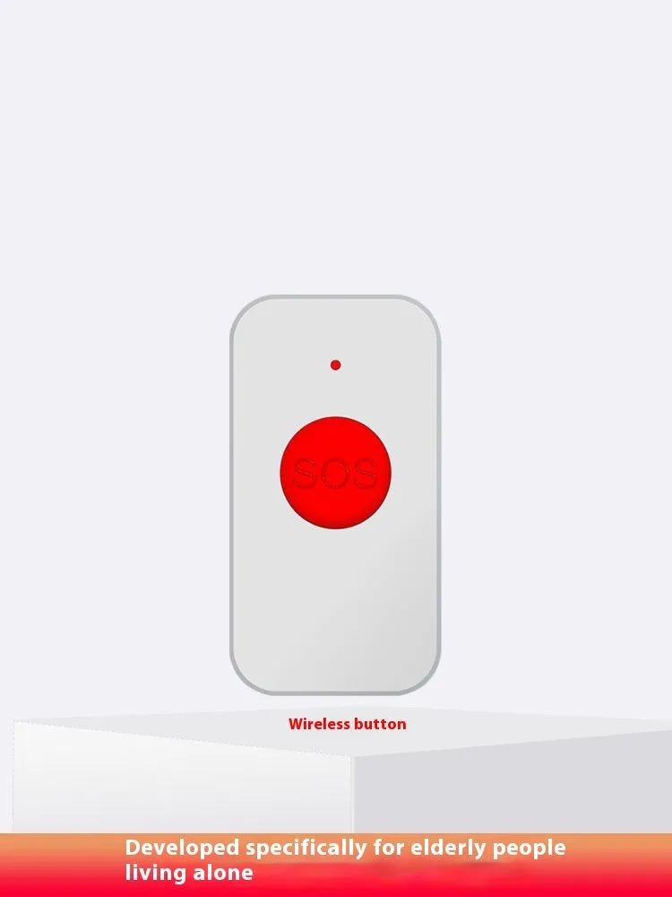 White elderly emergency alert device with one buzzer unit and three wireless call buttons