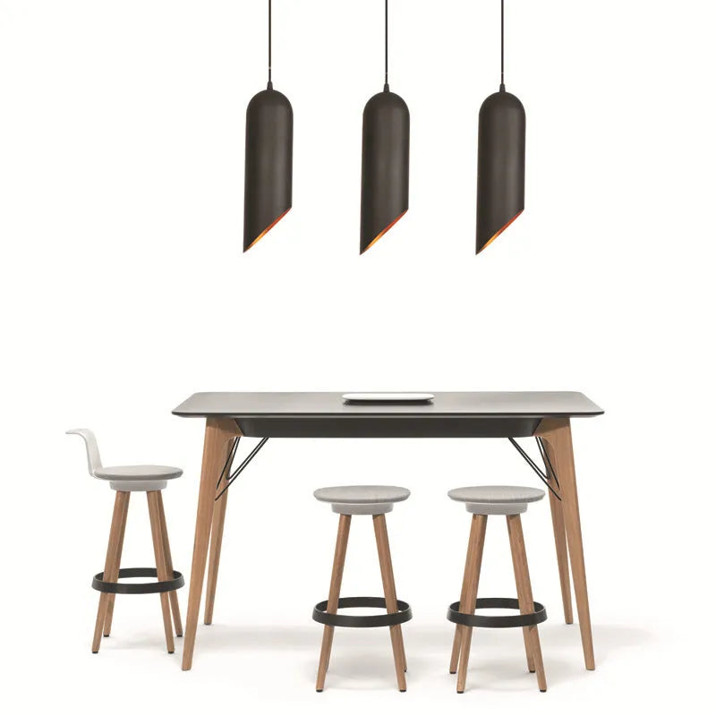 Retro industrial iron chandelier with simple design in matte black finish for bedroom or living room ceiling lighting