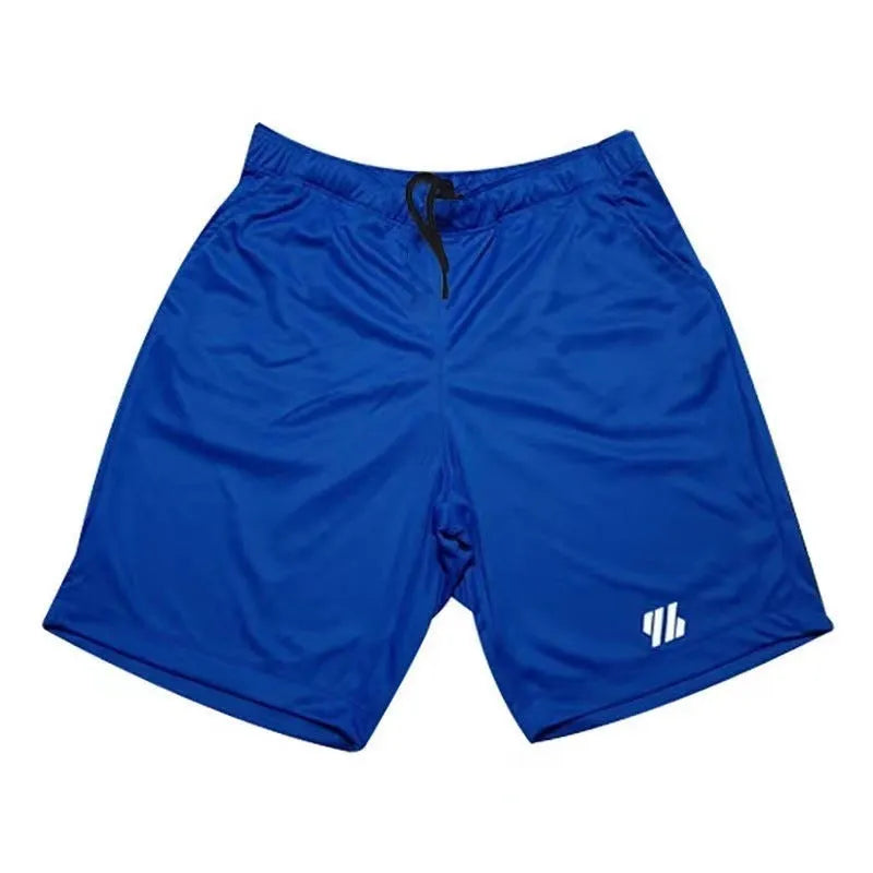 Men's metal silk fabric sports shorts in loose fit design for running and athletic training