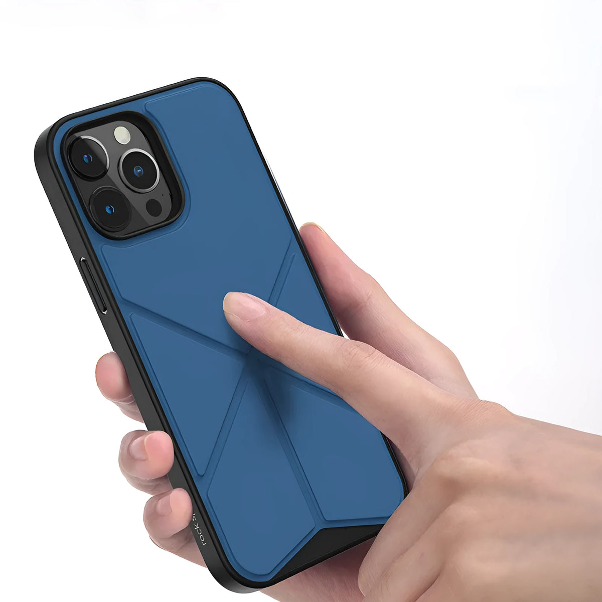 Simple Black TPU back cover case on an iPhone 13 Pro Max, showing clean design and precise button cutouts.