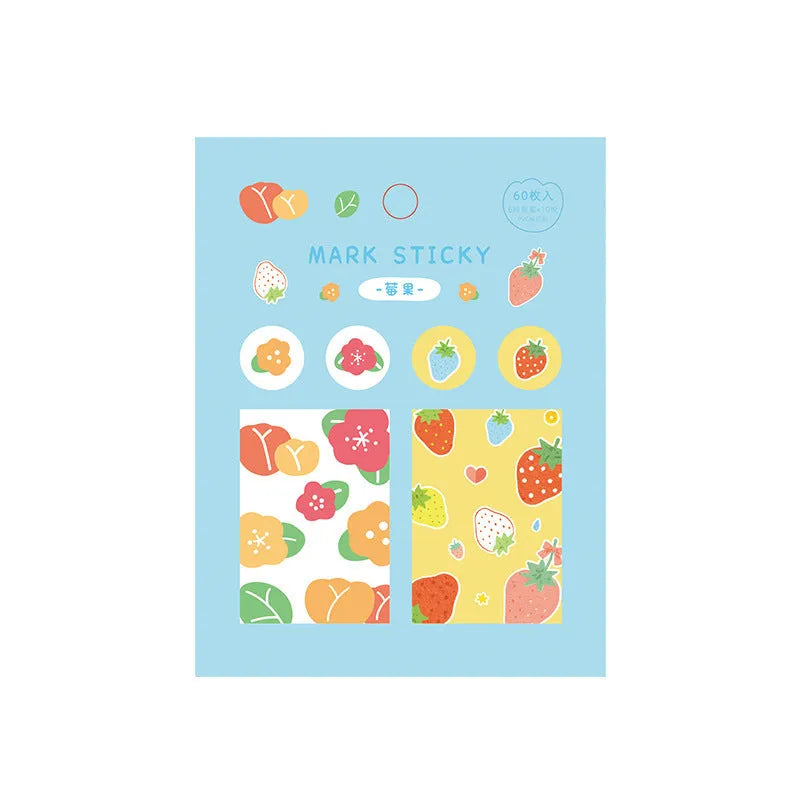 PVC index stickers in various colours and styles for notebook organisation