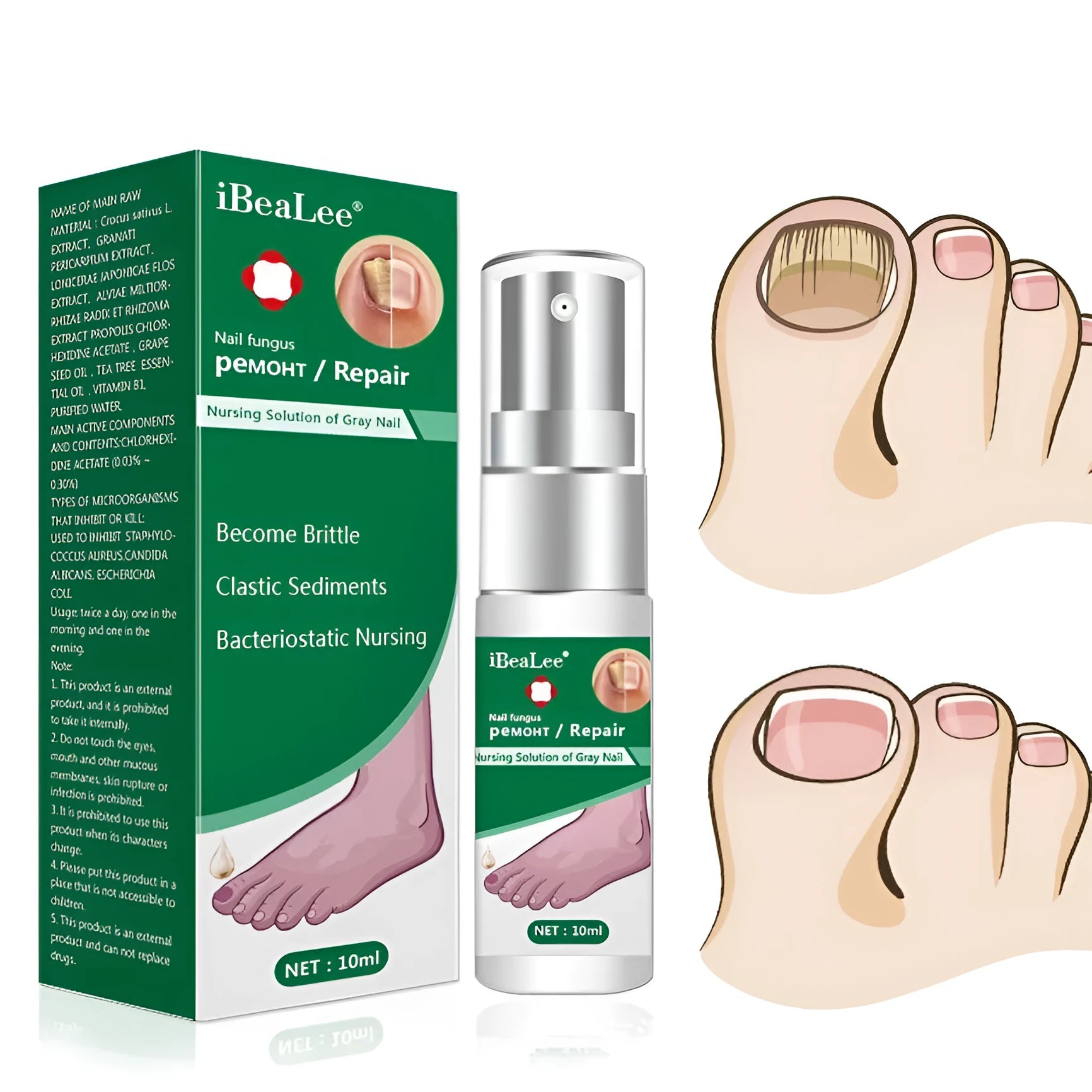 10ml bottle of Jiagou Whitening Antibacterial Liquid for foot treatment