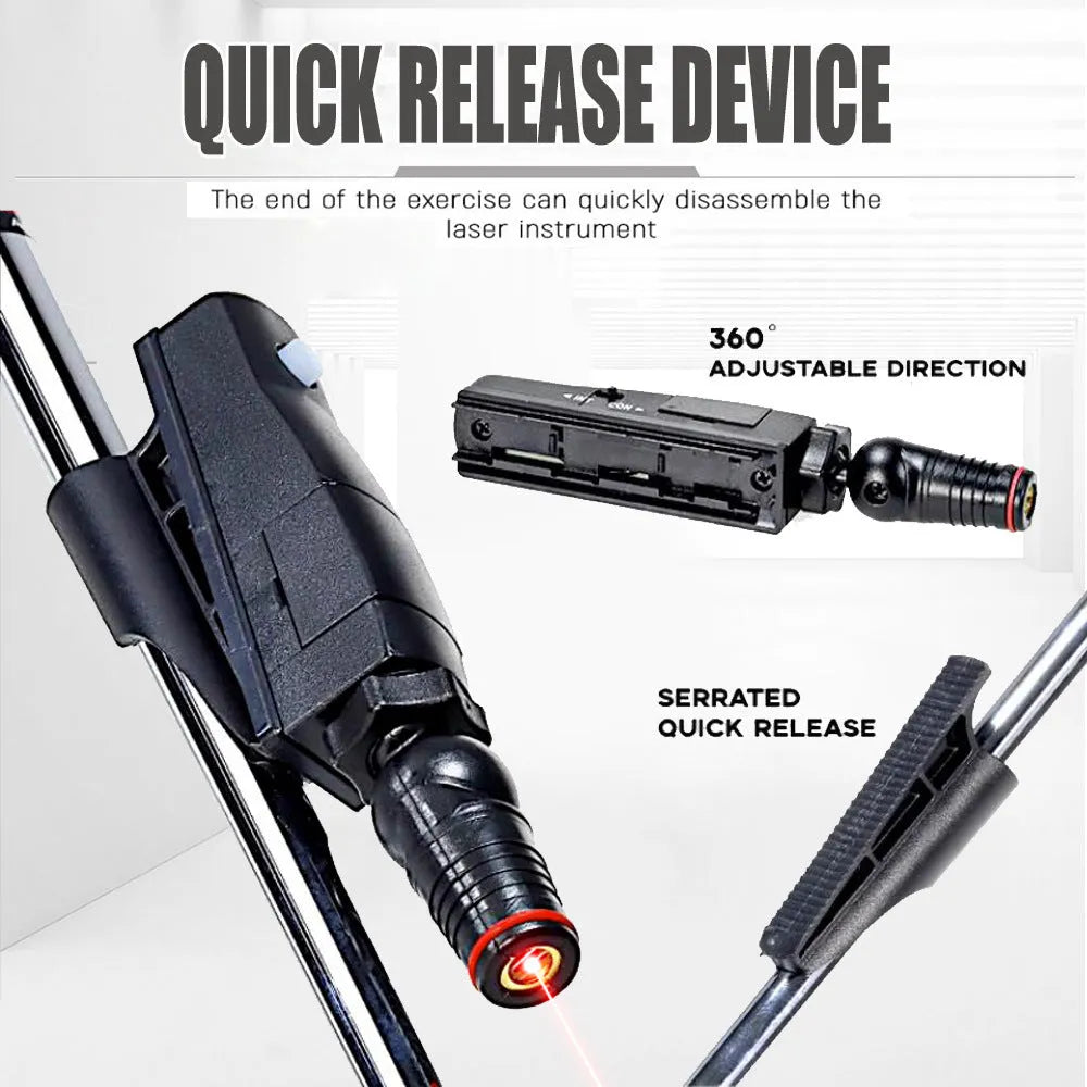 Black golf laser aiming instrument for putting alignment practice with compact 7.6cm design