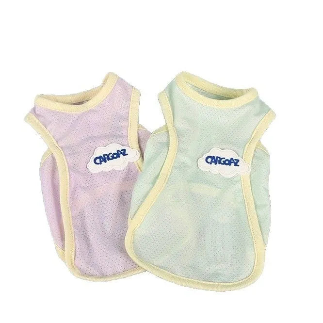 Lightweight cat vest in anti-lint polyester fabric for summer outdoor wear