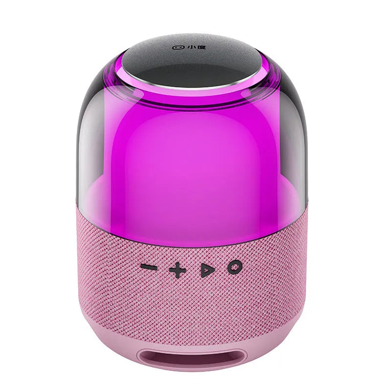 Portable Bluetooth speaker with memory card slot and built-in 2000 mAh battery in colourful version colours
