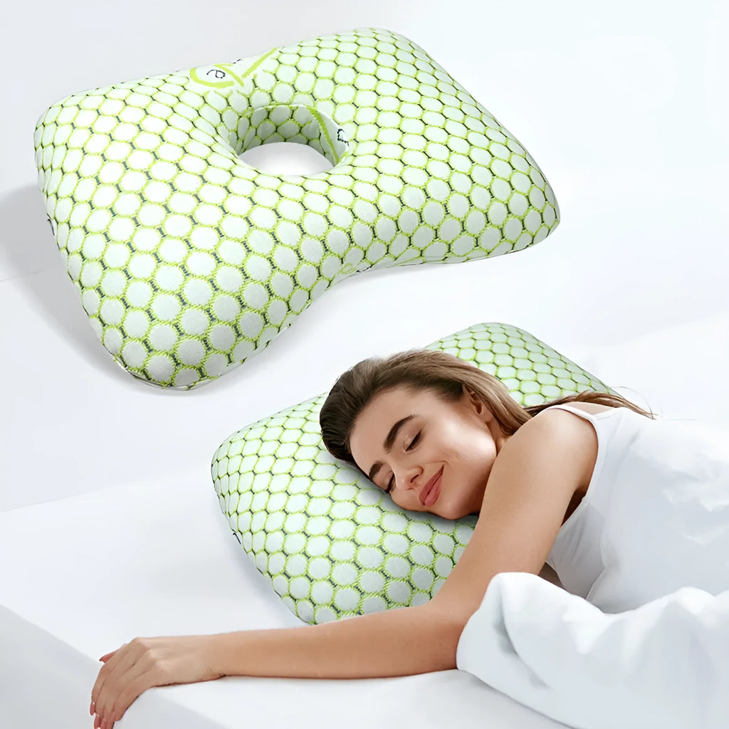 Beauty salon single-hole ear pillow in grey colour measuring 39x28x6 cm