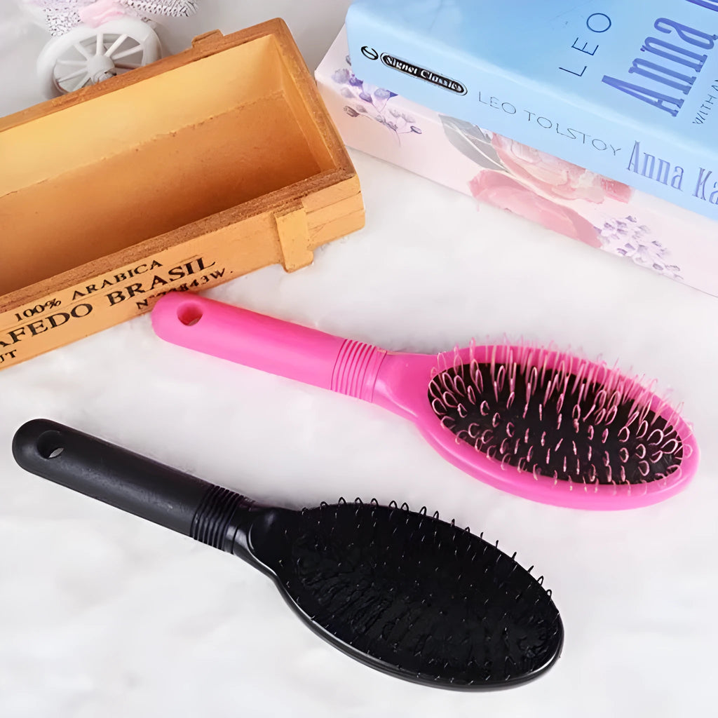 Black ring tooth hair extension comb made of ABS plastic with airbag cushioning