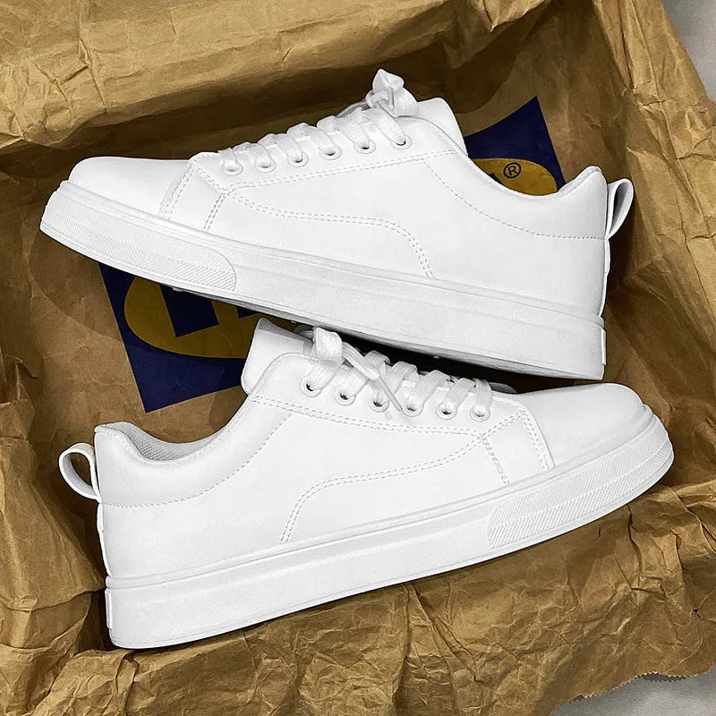 Men's low-top Korean-style sneakers in three colour options with rubber sole