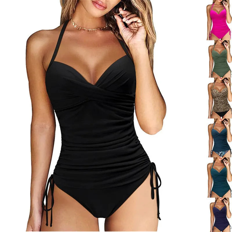 Women's separated swimwear bikini set in slim fit design with high-waisted briefs