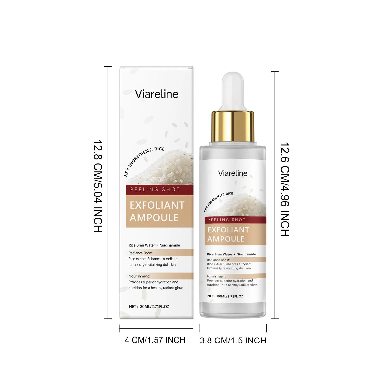 80ml bottle of facial exfoliating moisturising liquid with salicylic acid and hyaluronic acid