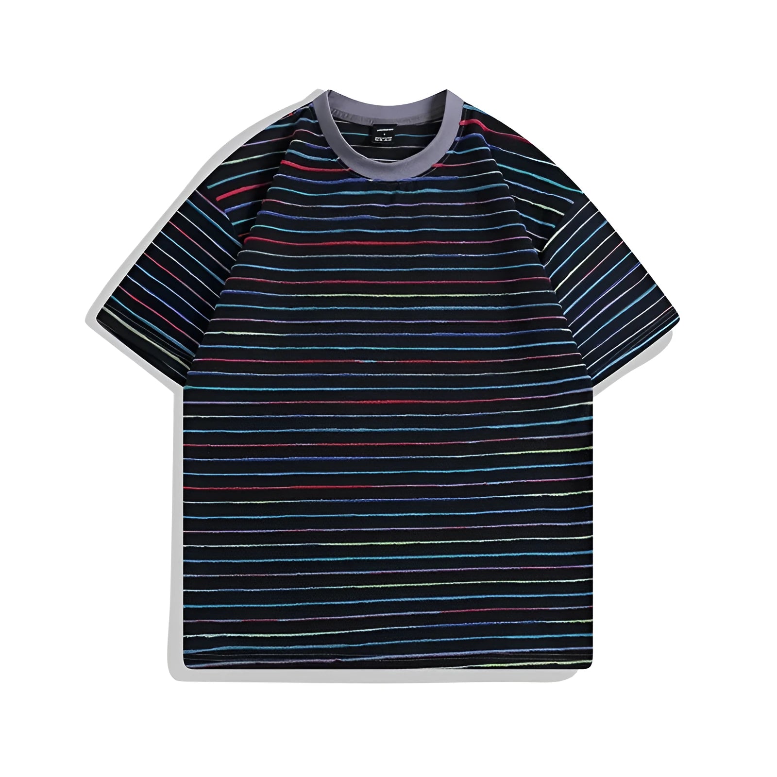 Loose fit half sleeve t-shirt in five colours with round neck collar