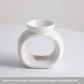 White ceramic Nordic style aromatherapy stove ornament with anti-dry burning design