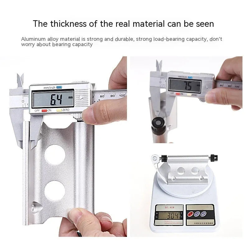 Silver metal bicycle front fork quick release fixing clip with adjustable clamp mechanism